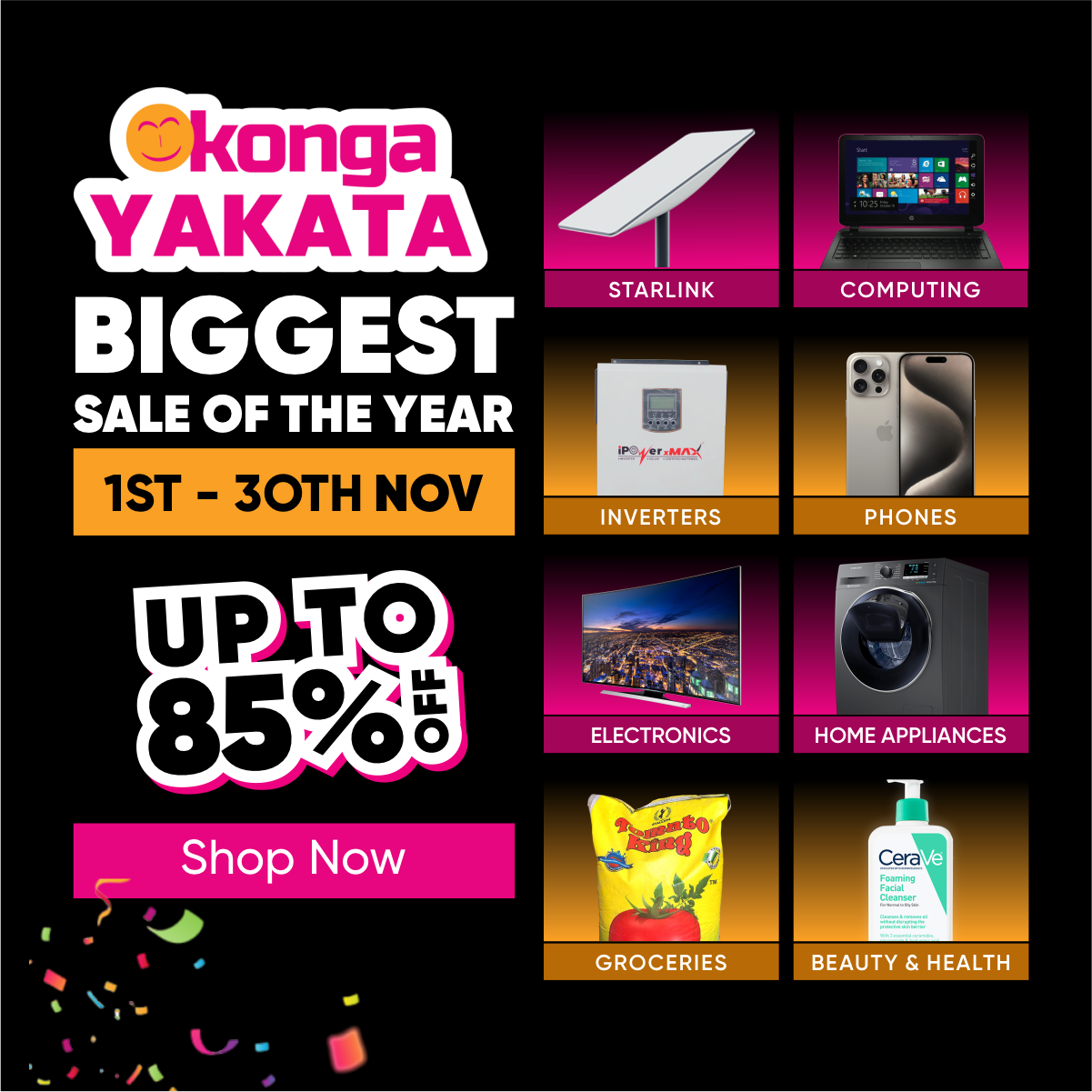 Konga Yakata Black Friday sale begins with 85% discount promise