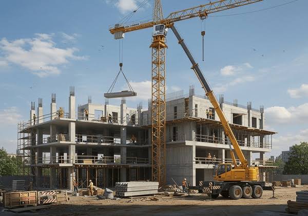 Artisans escape unhurt as  building under construction cave in